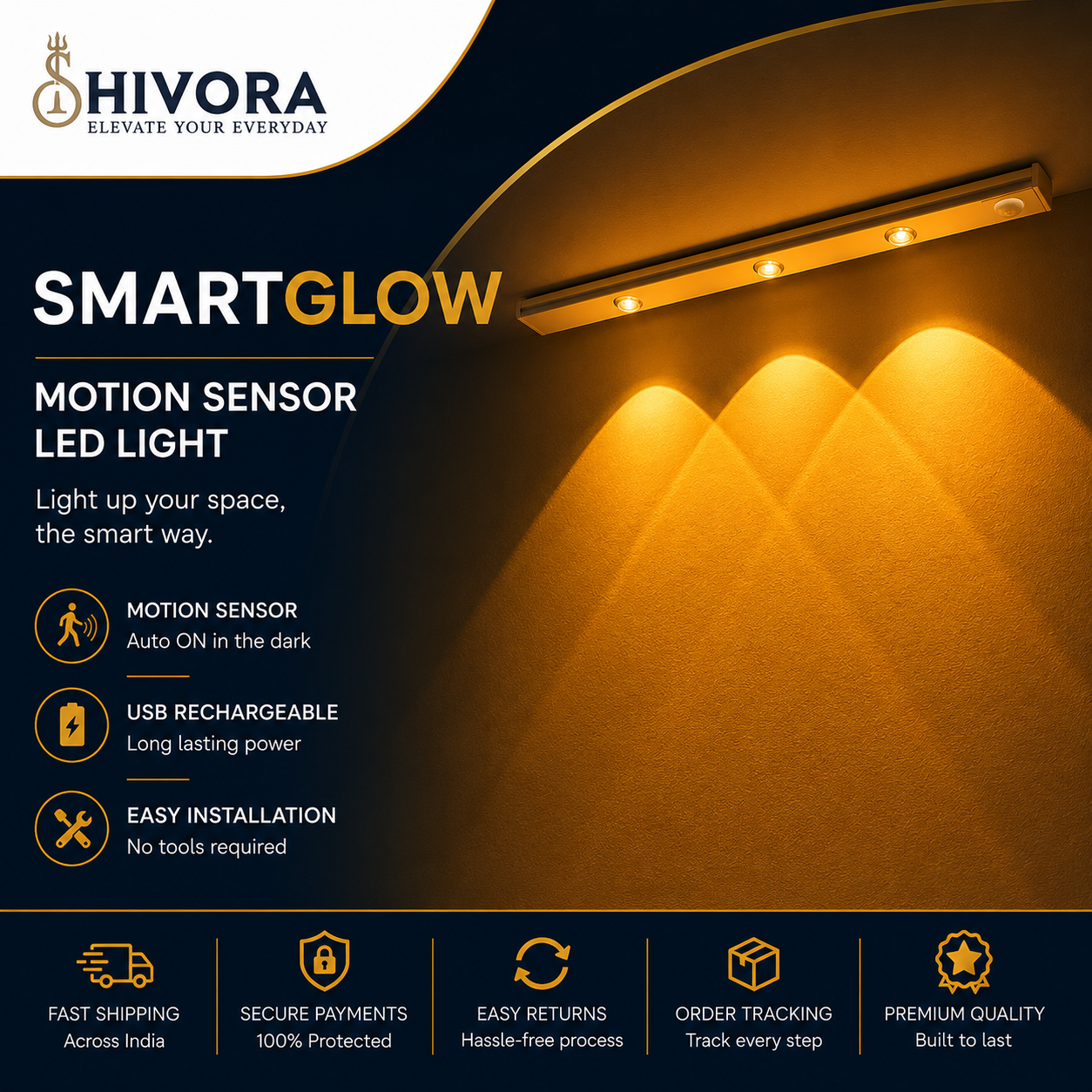 Shivora SmartGlow™ Motion Sensor Light